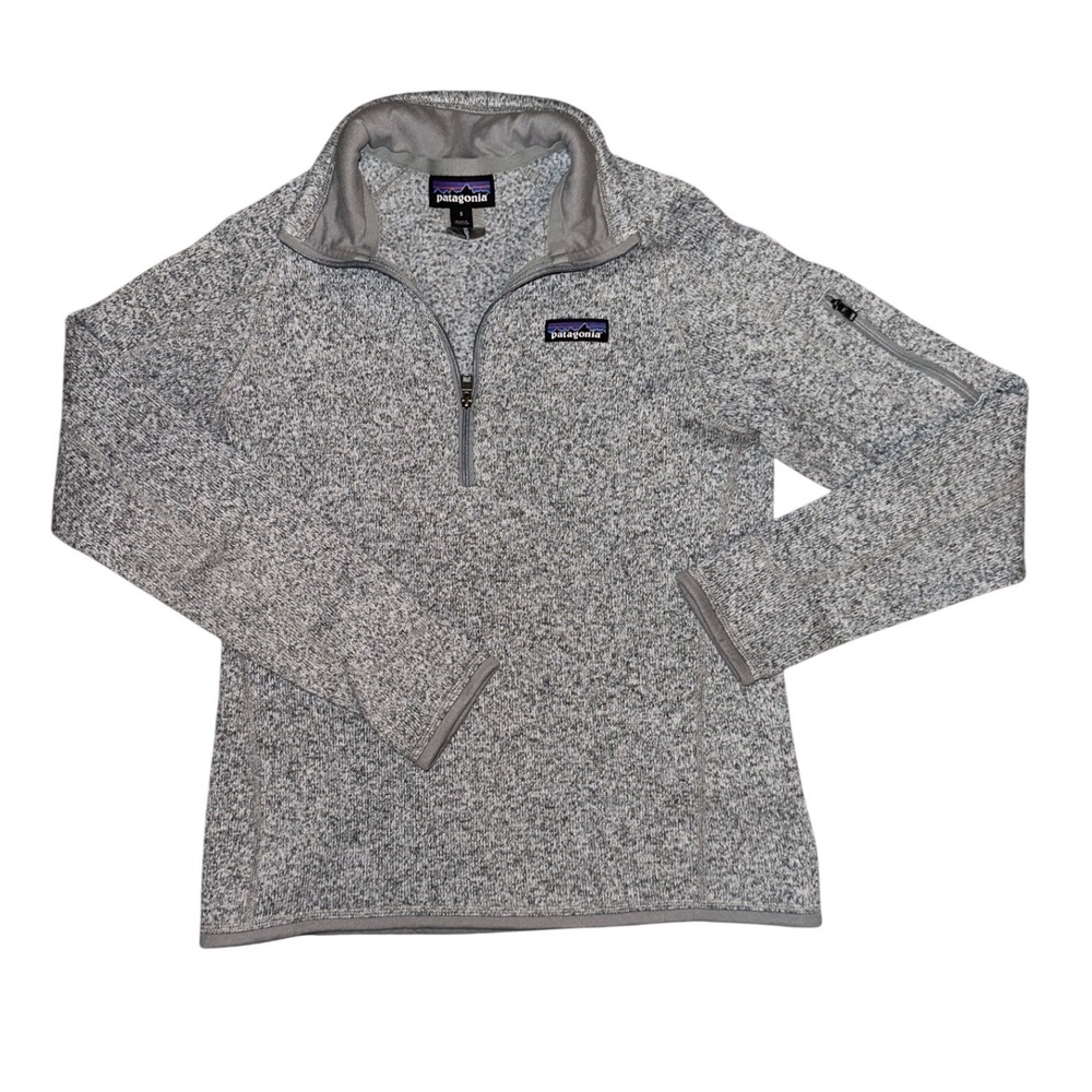 Patagonia Better Sweater 1/4 Zip Pullover Gray Heather Fleece Mens Small